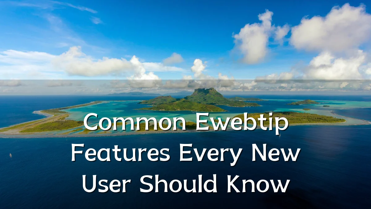 Common Ewebtip Features Every New User Should Know