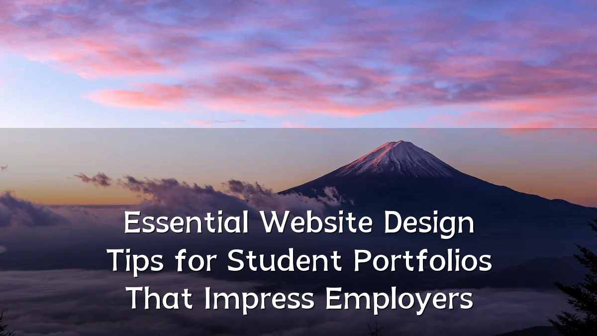 Essential Website Design Tips for Student Portfolios That Impress Employers