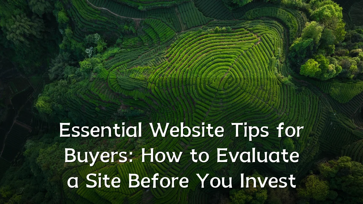 Essential Website Tips for Buyers: How to Evaluate a Site Before You Invest