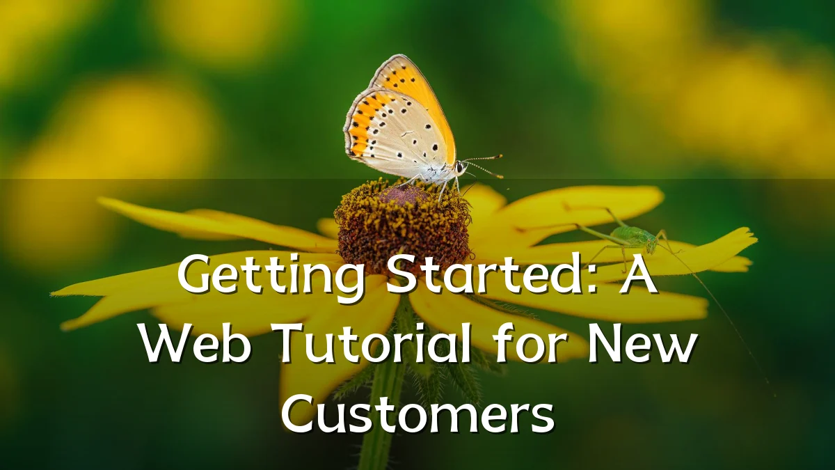 Getting Started: A Web Tutorial for New Customers