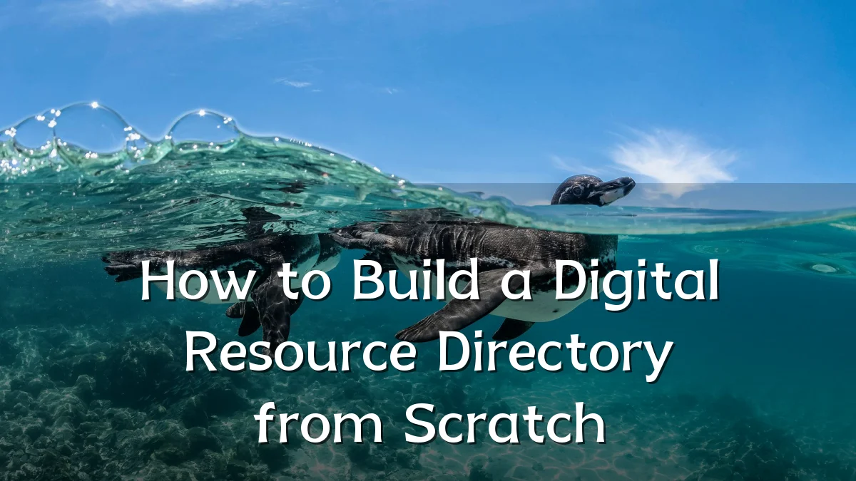 How to Build a Digital Resource Directory from Scratch
