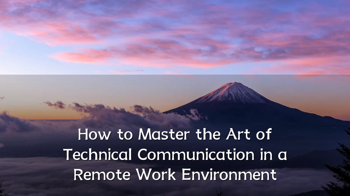 How to Master the Art of Technical Communication in a Remote Work Environment