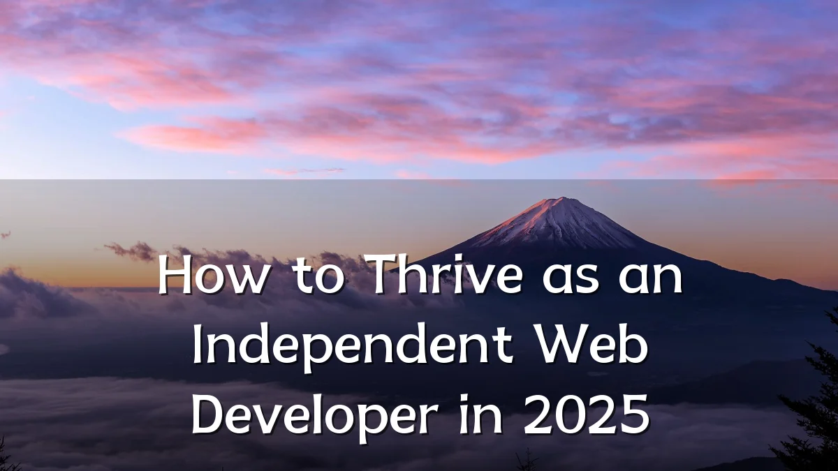 How to Thrive as an Independent Web Developer in 2025