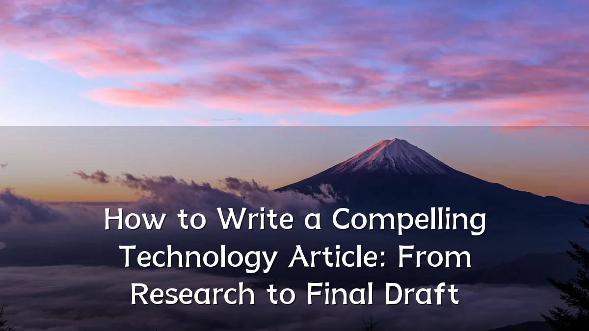 How to Write a Compelling Technology Article: From Research to Final Draft