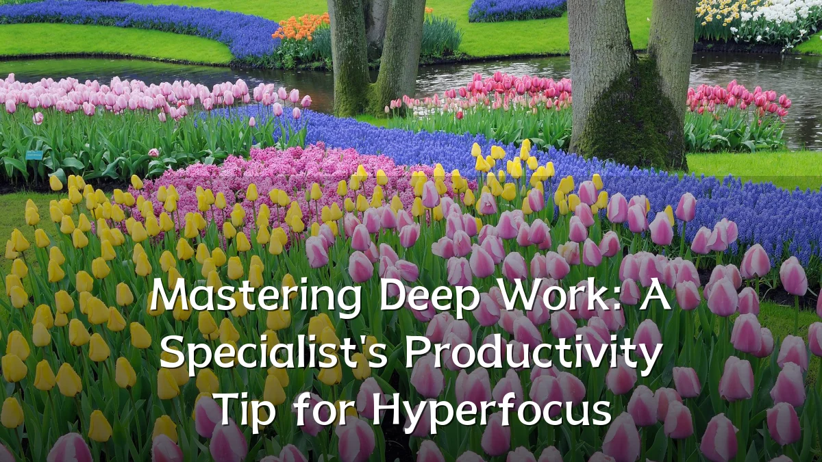 Mastering Deep Work: A Specialist's Productivity Tip for Hyperfocus