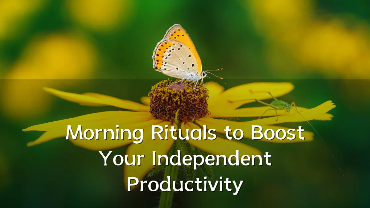 Morning Rituals to Boost Your Independent Productivity