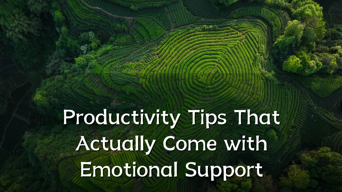 Productivity Tips That Actually Come with Emotional Support