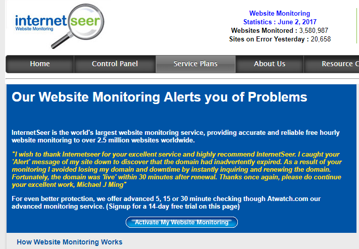 Website Monitoring Service