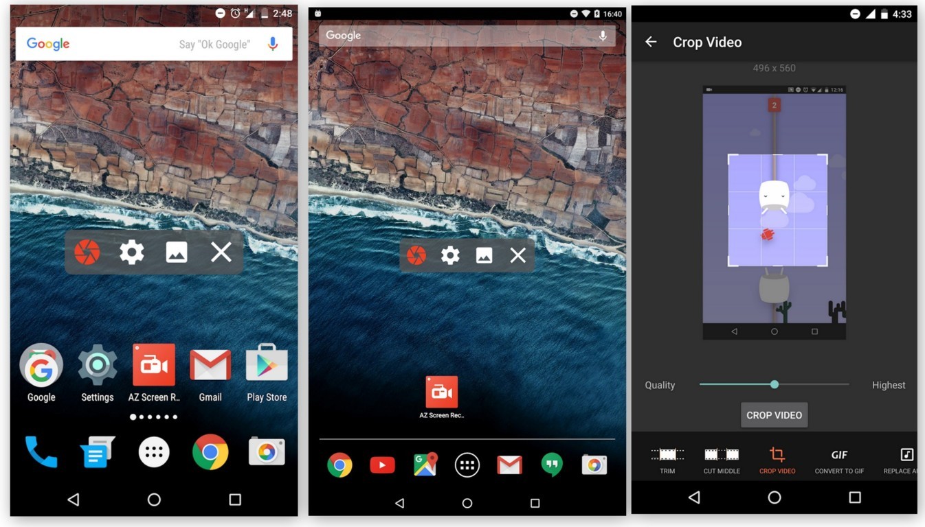 android record screen video