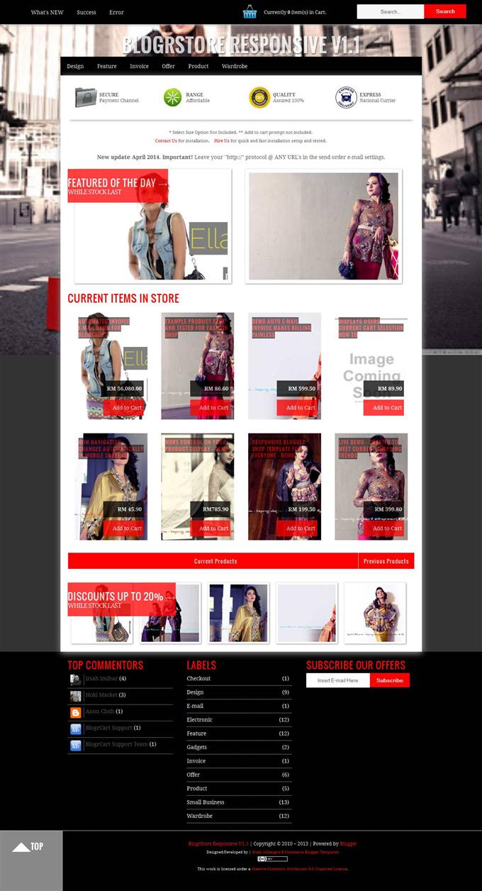 E-commerce Blogger Templates