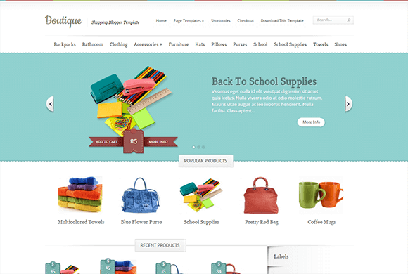 E-commerce Blogger Templates