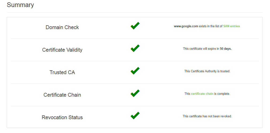 SSL testing tool